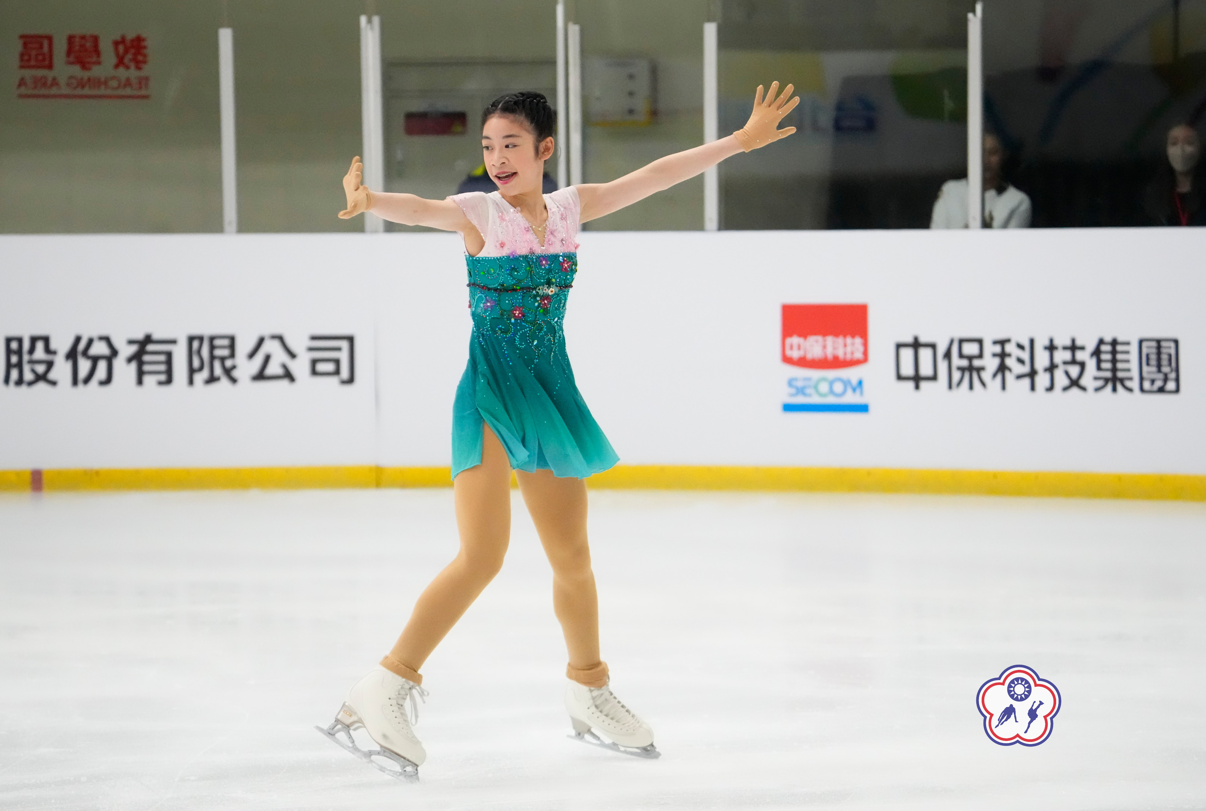 (圖)Chinese Taipei Figure Skating Championships junior ladies winner Sadie Shen Weng. (Photo provided by the Chinese Taipei Skating Union)